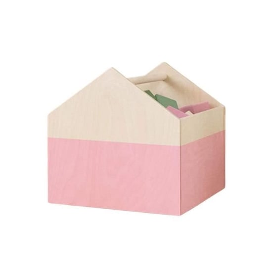 Dwukolorowe pudełko do przechowywania HOUSE w kolorze różowym Inna marka