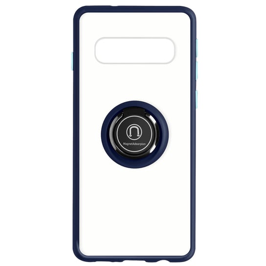 Dwumateriałowe etui Samsung Galaxy S10 z metalowym pierścieniem Podstawka wideo w kolorze niebieskim Avizar