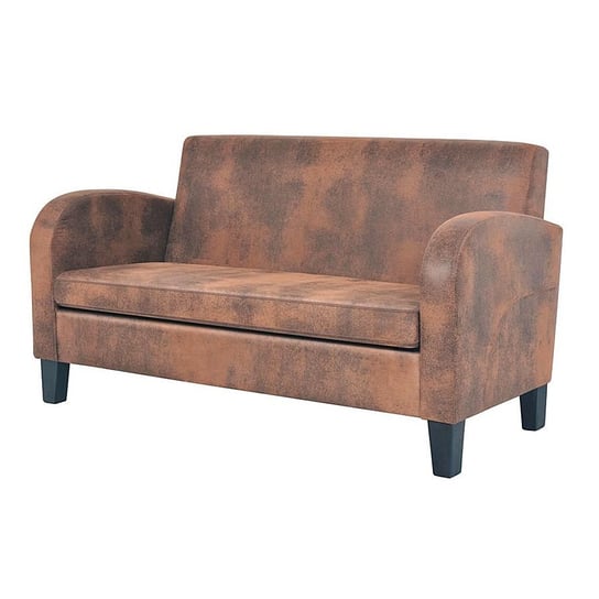 Dwuosobowa sofa ELIOR Mayor, brązowa, 76x139x70 cm Elior