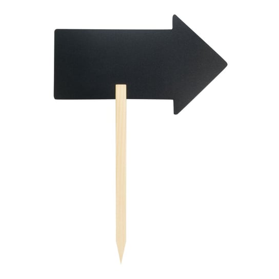 Dwustronna tablica kredowa w kształcie strzałki na drewnianej nóżce Securit