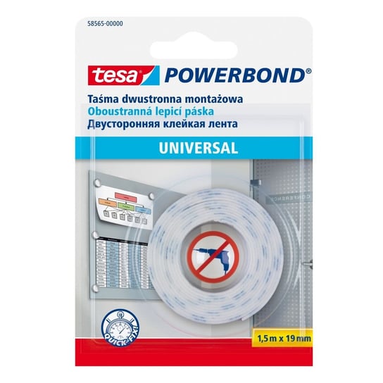 Dwustronna taśma montażowa piankowa tesa POWERBOND UNIVERSAL 1,5m x 19mm TESA