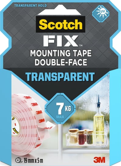 Dwustronna Taśma Montażowa Przezroczysta Scotch-Fix™ 19 Mm X 5 M Scotch