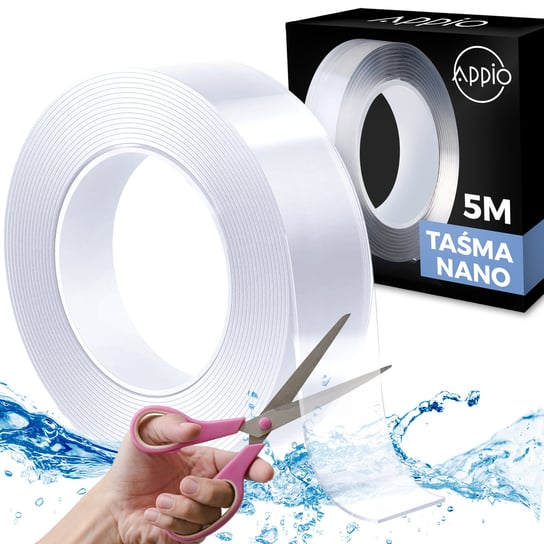 DWUSTRONNA TAŚMA NANO WIELOKROTNEGO UŻYTKU 5m APPIO