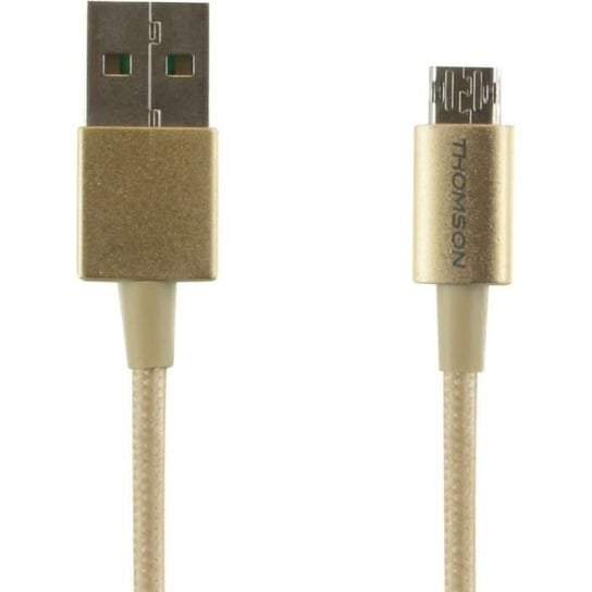 Dwustronny kabel USB / micro USB firmy THOMSON - złoty Inna marka