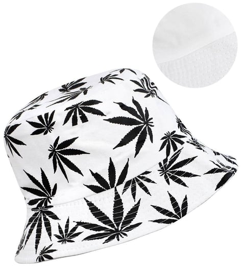 Dwustronny kapelusz BUCKET HAT print listki Agrafka