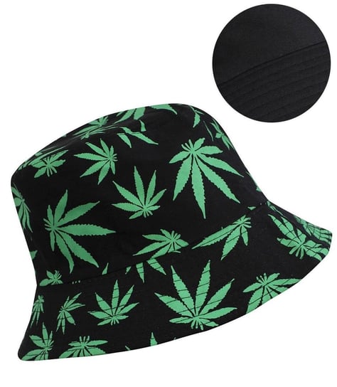 Dwustronny kapelusz BUCKET HAT print listki Agrafka