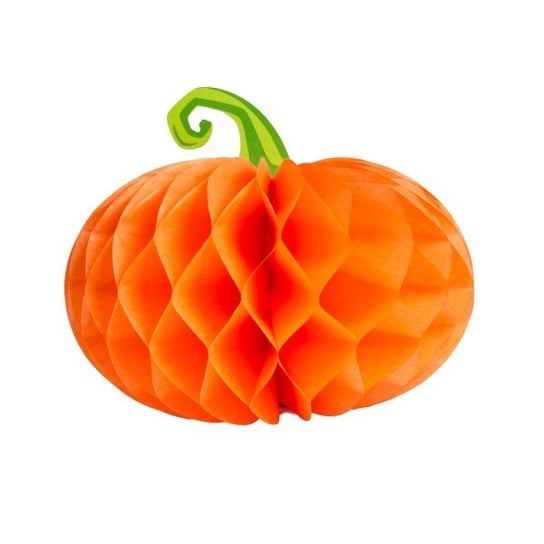 Dynia Papierowa Pomarańczowa Halloweenowa Ozdoba ABC
