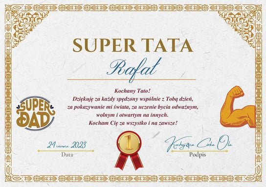 Dyplom Super Tata ToBylRok.pl
