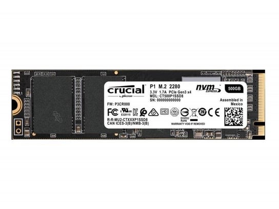 Dysk SSD CRUCIAL CT500P1SSD8, M.2, 500 GB, PCI-Express, 1900 MB/s Crucial