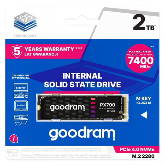 Dysk SSD Goodram 2TB M.2 PCIe Gen4 NVMe PX700 (SSDPRPX70002T80) GoodRam
