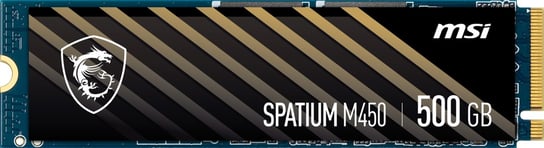 Dysk SSD MSI SPATIUM M450 500GB PCIe 4.0 NVMe M.2 2280 (3600/2300 MB/s) 3D NAND MSI