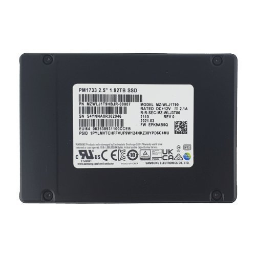 Dysk SSD Samsung PM1733 1.92TB 2.5'' NVMe PCIe 4.0 x4/dual port x2  | MZWLJ1T9HBJR  MZWLJ1T9HBJR-00007 Samsung