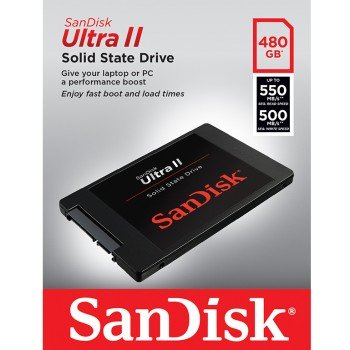 Dysk SSD SANDISK Ultra II, 2.5, 480 GB, SATA III, 520 MB/s SanDisk