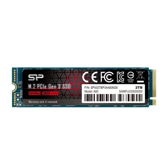 Dysk SSD SILICON POWER P34A80, M.2, 2 TB, PCI-E Gen3 x4, 3400 MB/s Silicon Power