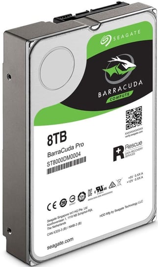 Dysk twardy HDD SEAGATE BarraCuda Pro ST8000DM004, 3.5'', 8 TB, SATA III, 256 MB, 5400 obr./min. Seagate