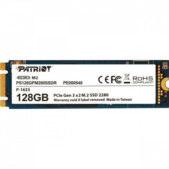 Dysk twardy SSD PATRIOT Scorch PS128GPM280SSDR, M.2 (2280), 128 GB, PCI-E, 1700 MB/s Patriot