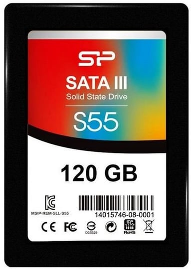 Dysk twardy SSD SILICON POWER Slim S55 SP120GBSS3S55S25, 2.5", 120 GB, SATA III, 520 MB/s Silicon Power