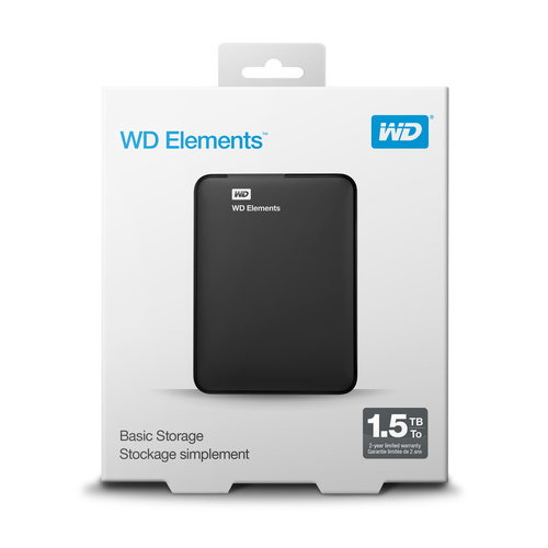 Dysk zewnętrzny WD Elements Portable WDBU6Y0015BBK-WESN, 1.5 TB, USB 3.0 Western Digital