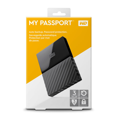 Dysk zewnętrzny WD My Passport WDBYFT0030BBK-WESN, 3 TB, USB 3.0 Western Digital