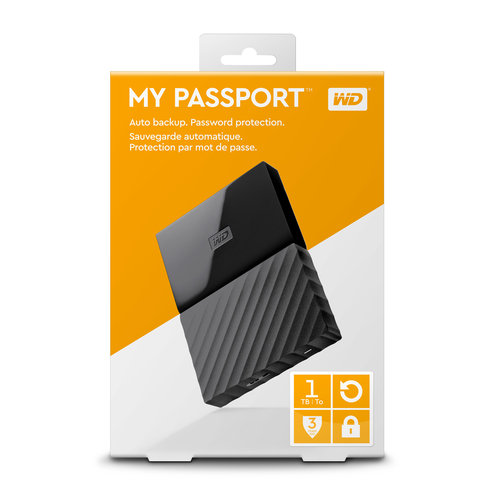 Dysk zewnętrzny WD My Passport WDBYNN0010BBK-WESN, 1 TB, USB 3.0 Western Digital