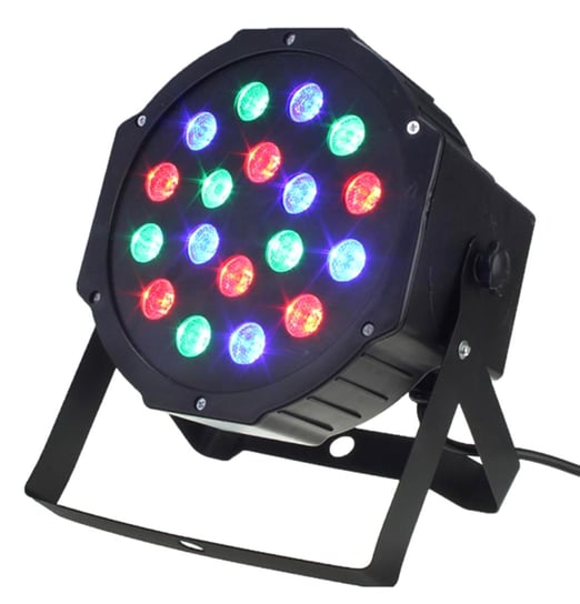 Dyskotekowy Kolorofon Reflektor Led Dmx na stelażu 18W ZD64A Aptel