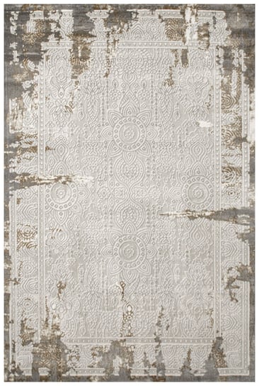 Dywan Adana J0028 Gray Szary Krem Ornament z Ramką-120x170 cm Inna marka