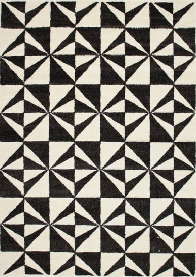 Dywan Adventure geometryczny biały / czarny, 160x230 cm Eureka