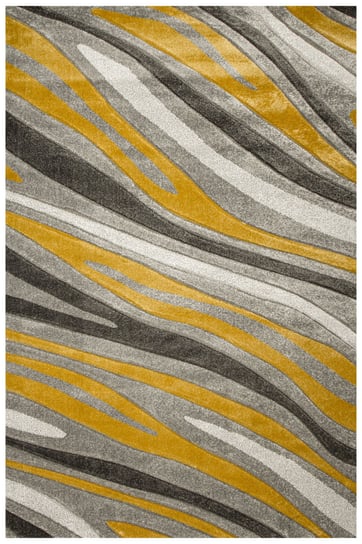 Dywan Amelia C012B grey/d.yellow Szary Żółty Fale-140x190 cm Inna marka