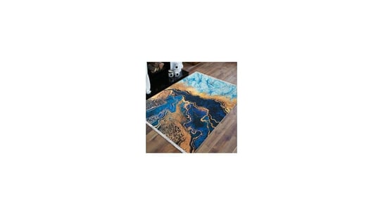 Dywan antypoślizgowy do salonu MORSKIE OKO Niebieski HORECA 11 120x180 cm Dywany TURPOL