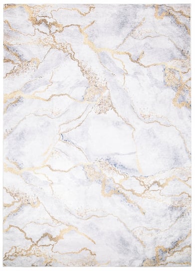 Dywan Antypoślizgowy Marble Wykładzina Chodnik Biało-Złoty Marmur 120X170 Cm Goldlux Goldlux