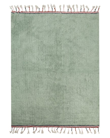 Dywan bawełniany 140 x 200 cm zielony CAPARLI Beliani