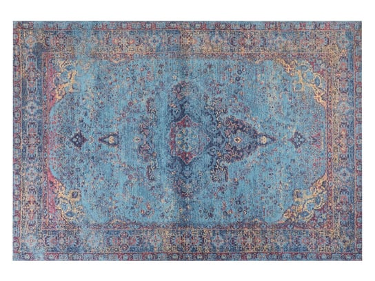 Dywan bawełniany 160 x 230 cm niebieski KANSU Beliani