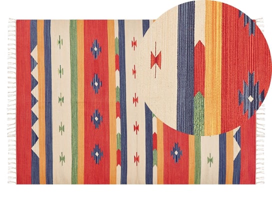 Dywan bawełniany kilim 140 x 200 cm wielokolorowy ALAPARS Beliani