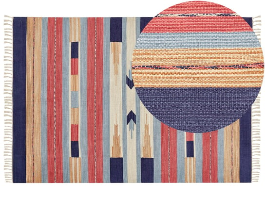 Dywan bawełniany kilim 140 x 200 cm wielokolorowy GANDZAK Beliani