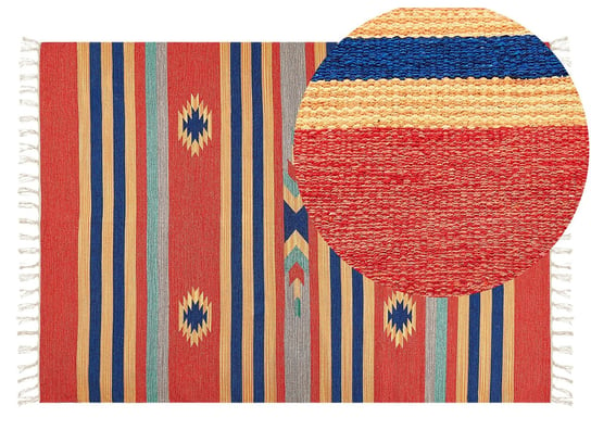 Dywan bawełniany kilim 140 x 200 cm wielokolorowy HATIS Beliani