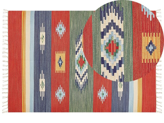 Dywan bawełniany kilim 140 x 200 cm wielokolorowy KAMARIS Beliani