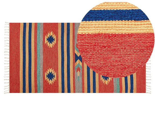 Dywan bawełniany kilim 80 x 150 cm wielokolorowy HATIS Beliani