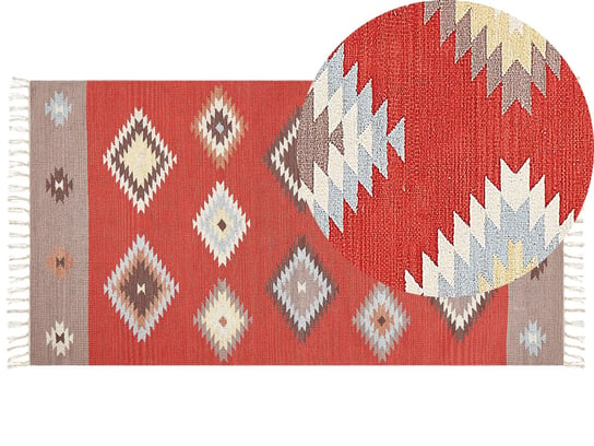 Dywan bawełniany kilim 80 x 150 cm wielokolorowy LORUT Beliani