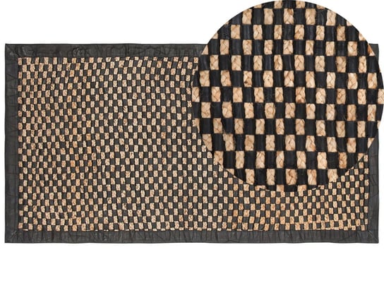 Dywan BELIANI Gerce, czarno-beżowy, 80x150 cm Beliani