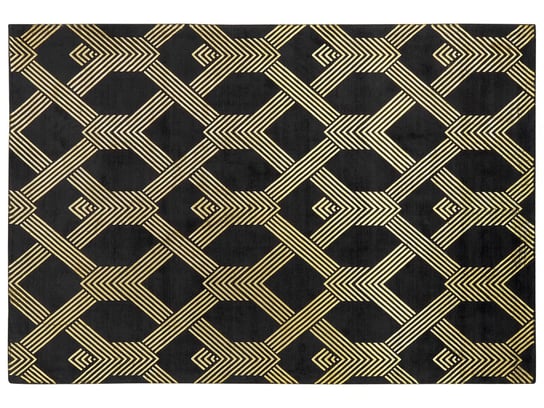 Dywan BELIANI Vekse, czarno-złoty, 160x230 cm Beliani