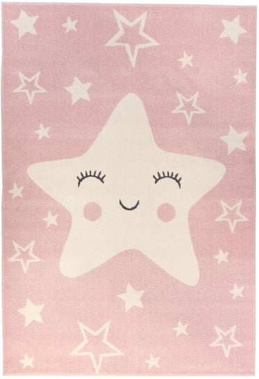 Dywan CARPETFORYOU Light Collection Happy Star Pink, 80x150 cm Carpetforyou