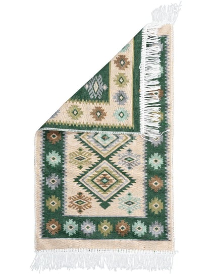 Dywan dekoracyjny boho tkany vintage 50x80 zielony MD