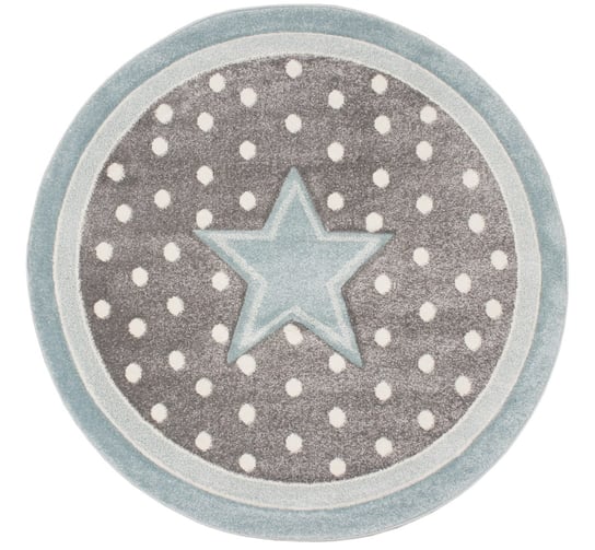Dywan Diamond koło gwiazdki niebieskie , 120x120 cm Multidecor