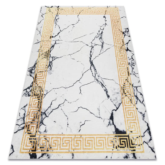 Dywan do prania ANDRE 1126 Marmur, grecki antypoślizgowy - biały / złoty, 120x170 cm Dywany Łuszczów