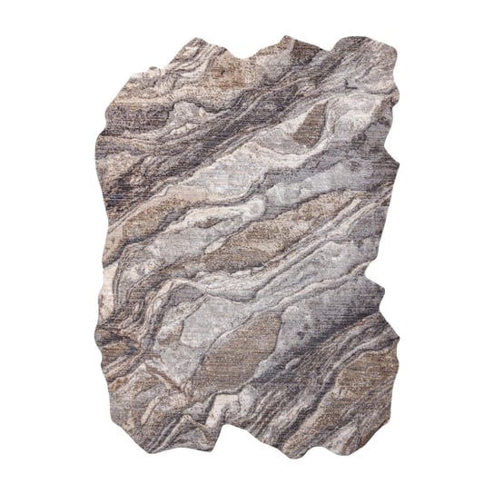 Dywan DYWANY ŁUSZCZÓW TINE 75313B Skała, kamień - nowoczesny, nieregularny kształt ciemny szary / jasny szary, 195x290 cm Dywany Łuszczów