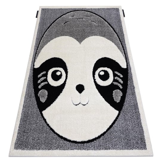 Dywan dziecięcy JOY Panda miś, dla dzieci - Strukturalny, dwa poziomy runa szary / krem, 160x220 cm Dywany Łuszczów