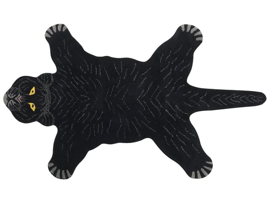 Dywan dziecięcy wełniany pantera 100 x 160 cm czarny BAGHEERA Beliani