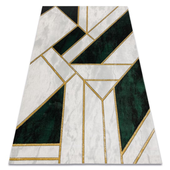 Dywan EMERALD ekskluzywny 1015 glamour, stylowy marmur, geometryczny butelkowa zieleń / złoty, 240x330 cm Dywany Łuszczów