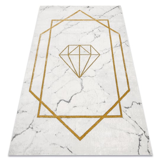 Dywan EMERALD ekskluzywny 1019 glamour, stylowy diament, marmur krem / złoty, 120x170 cm Dywany Łuszczów