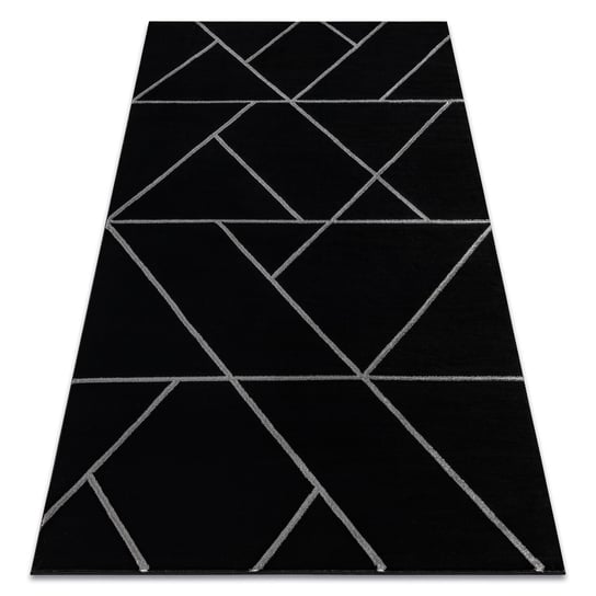 Dywan EMERALD ekskluzywny 7543 glamour, stylowy geometryczny czarny / srebrny , 120x170 cm Dywany Łuszczów